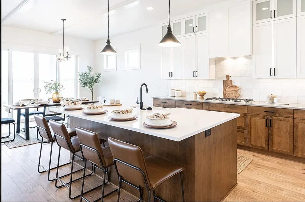 Oakmont custom home builders Boise custom kitchen with island